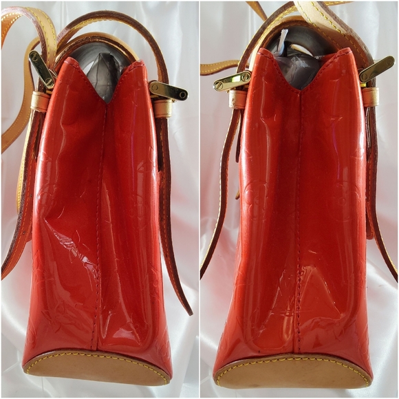 LOUIS VUITTON RED MONOGRAM VERNIS BISCAYNE BAY BAG - Picture 5 of 16